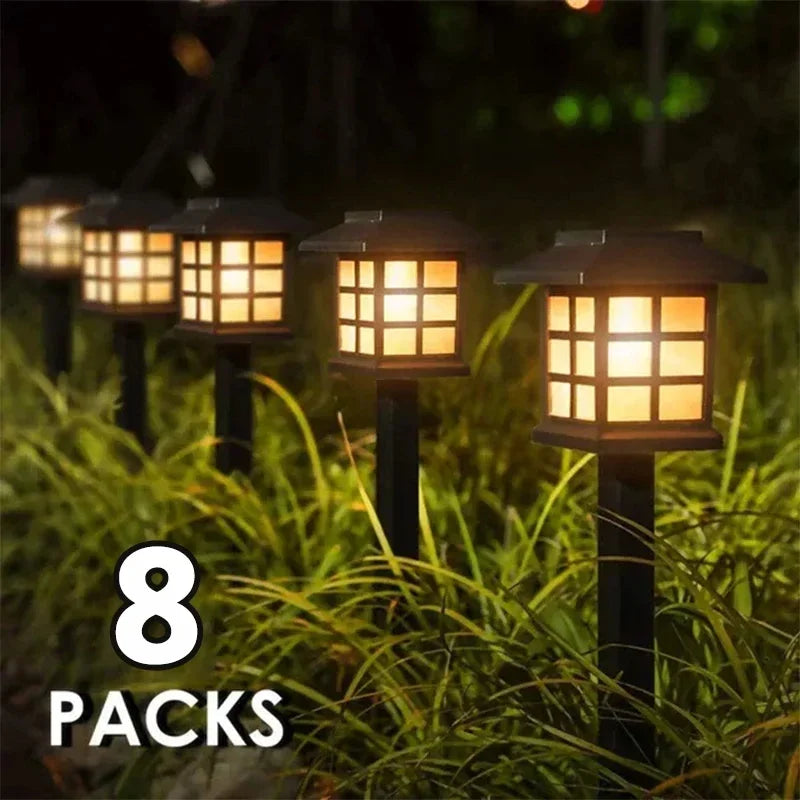 lot de lampes solaires led pour éclairage extérieur décoratif de jardin - vue 1 sur 8