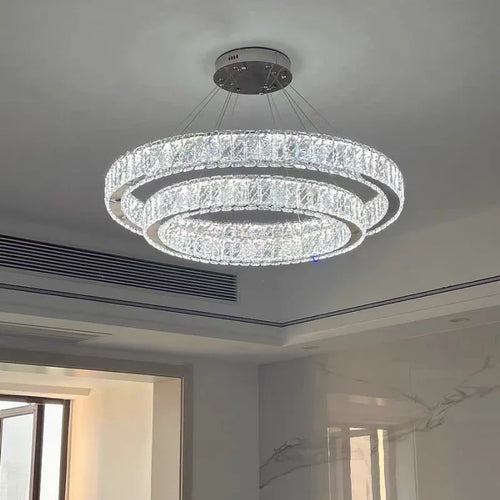 lustre moderne en cristal pour un éclairage élégant - vue 6 sur 12