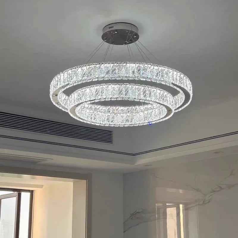 lustre moderne en cristal pour un éclairage élégant - vue 5 sur 12