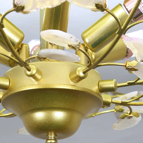 lustre led en agate naturelle idéal pour décoration romantique - vue 4 sur 15