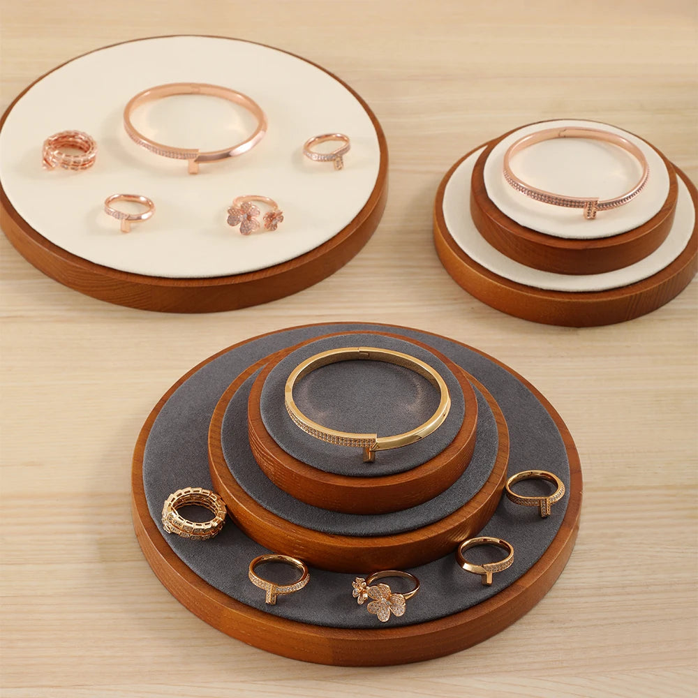 présentoir à bijoux en bois pour boucles d'oreilles et bracelets - vue 4 sur 12