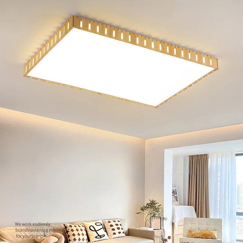 plafonnier moderne en bois pour décoration et éclairage intérieur - vue 3 sur 12