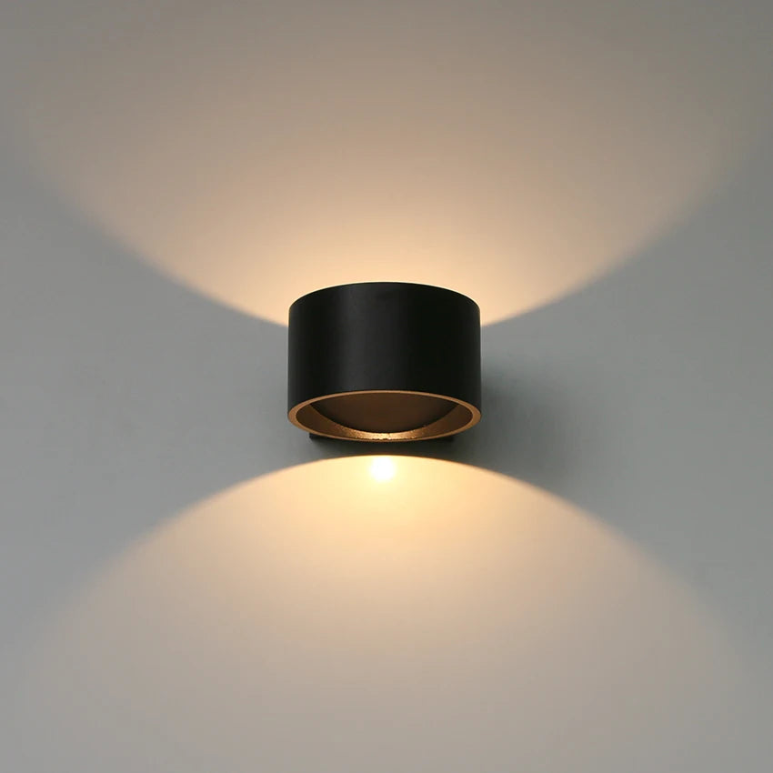 led applique murale rond aluminium ac90-260v - vue 8 sur 8