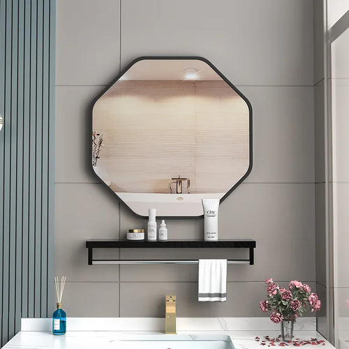 miroir irrégulier avec support de rangement pour maquillage - vue 7 sur 6
