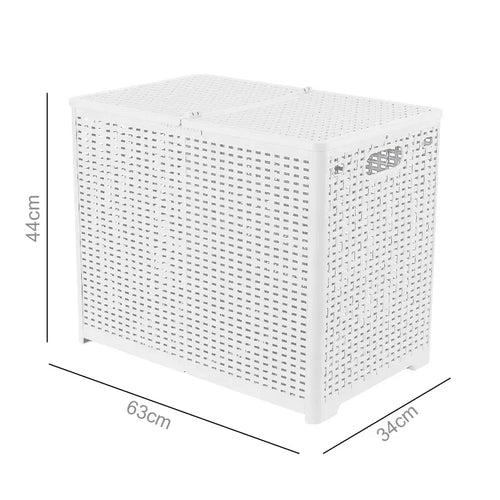 panier à linge pliable avec couvercle et séparation - vue 14 sur 14