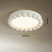 Plafonnier LED circulaire de Style crème nordique