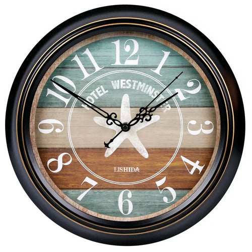 horloge murale vintage silencieuse design classique en métal - vue 27 sur 26