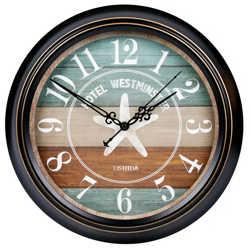 horloge murale vintage silencieuse design classique en métal - vue 26 sur 26