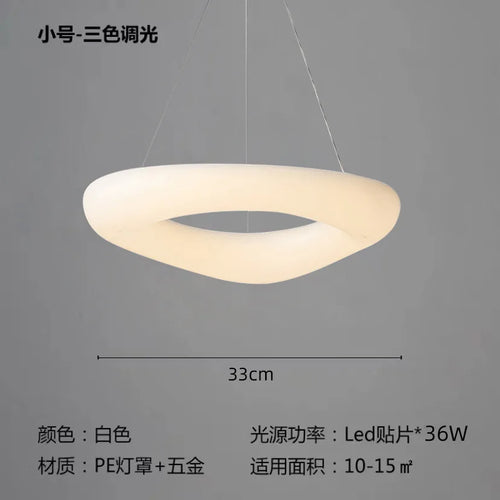 plafonnier led moderne en forme de nuages avec télécommande - vue 9 sur 14
