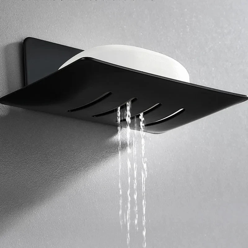 porte-savon mural en aluminium pour rangement pratique et moderne - vue 5 sur 9