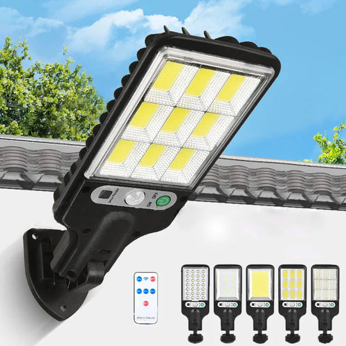 lampadaire solaire extérieur avec télécommande et détection humaine - vue 2 sur 19