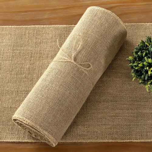 Chemin de table jute naturelle style rustique ferme