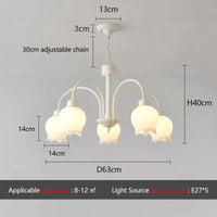 lustre design luxe à led avec orchidées persistantes modernes
