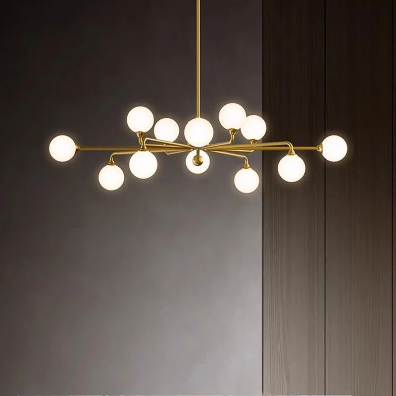 lustre moderne en verre suspendu pour décoration maison - vue 4 sur 8