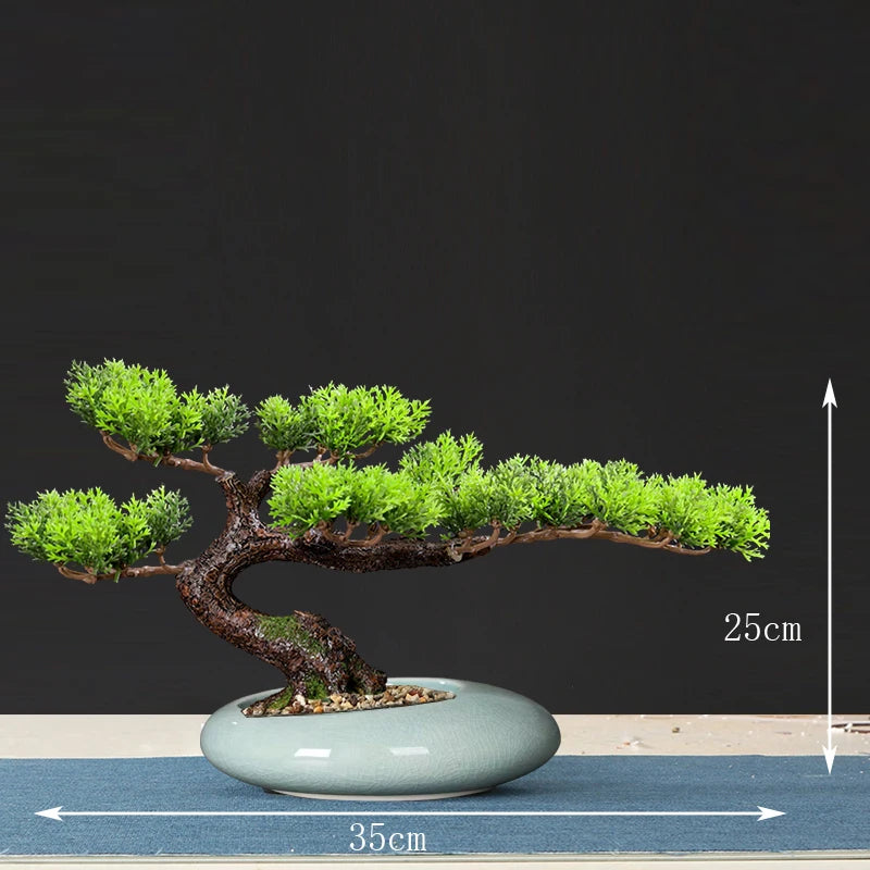 faux arbre bonsaï décoratif pour salon et aménagement paysager - vue 24 sur 36