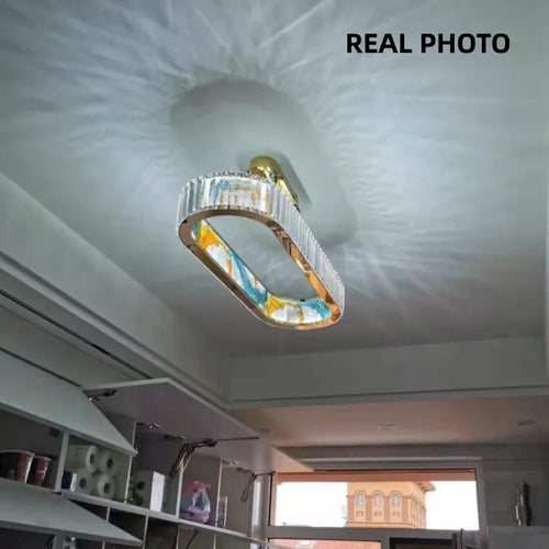 lustre led dimmable moderne en acier cercle décoratif - vue 7 sur 14