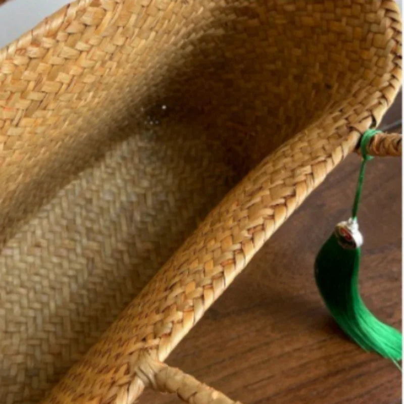 panier brodé traditionnel fait main avec coffret cadeau pour thé - vue 4 sur 6