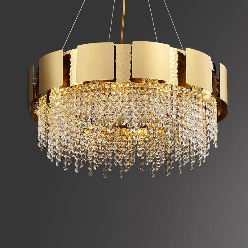 lustre rectangulaire moderne en cristal pour intérieur élégant - vue 4 sur 11