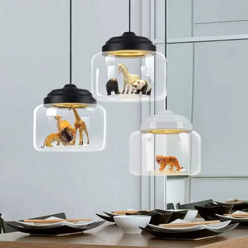 suspension en verre animaux dessin animé pour décoration intérieure - vue 4 sur 10