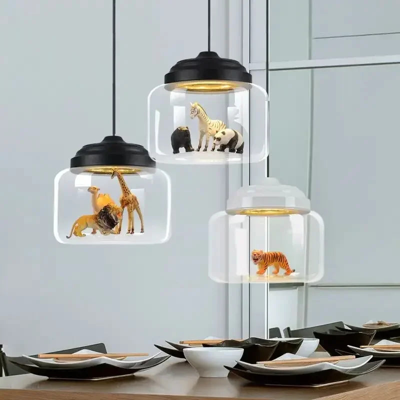 suspension en verre animaux dessin animé pour décoration intérieure - vue 3 sur 10