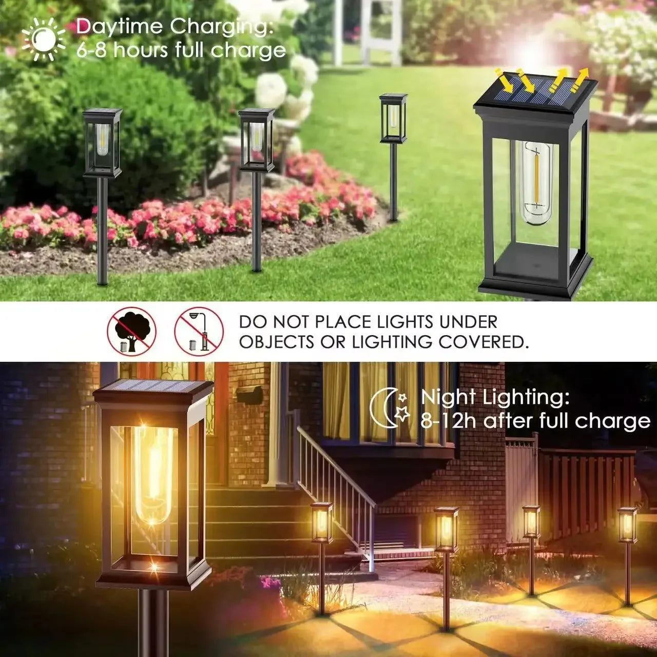 La voie solaire allume la lampe solaire extérieure de jardin de voie imperméabilisent les lumières de paysage allée de passerelle pelouse Patio jardin décoratif - vue 2 sur 11