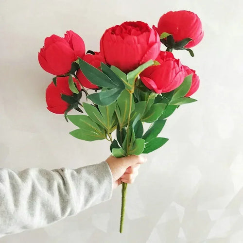 bouquets de pivoines artificielles pour décoration intérieure élégante - vue 3 sur 14