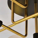 plafonnier moderne en verre doré et métal élégant