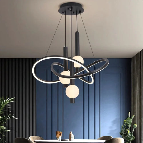 lustre nordique lampes suspendues pour éclairage intérieur - vue 3 sur 8