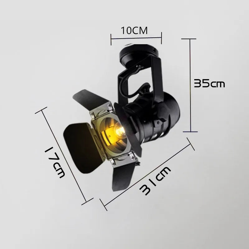 plafonnier led moderne style industriel rétro pour bar et café - vue 12 sur 13