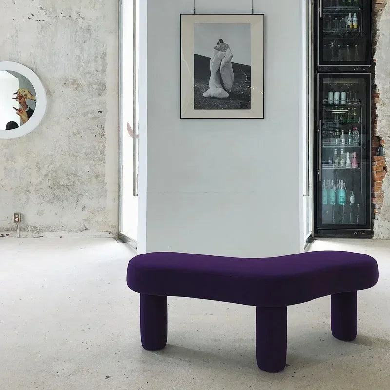 tabouret créatif moderne en tissu design nordique pour boutiques et entrées - vue 3 sur 15