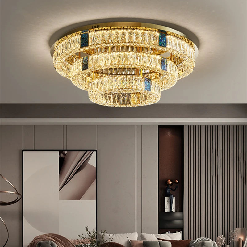 plafonnier led rond design nordique en acier inoxydable 	 modèle - vue 6 sur 12