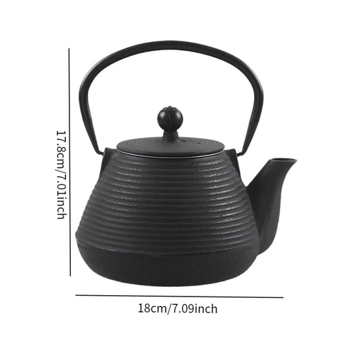 Bouilloire japonaise en fonte 1l avec infuseur thé - vue 8 sur 7