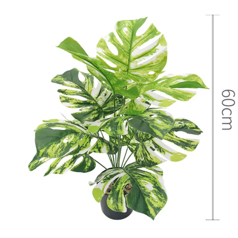 plantes artificielles grandes feuilles décoratives pour intérieur et bureau - vue 20 sur 24