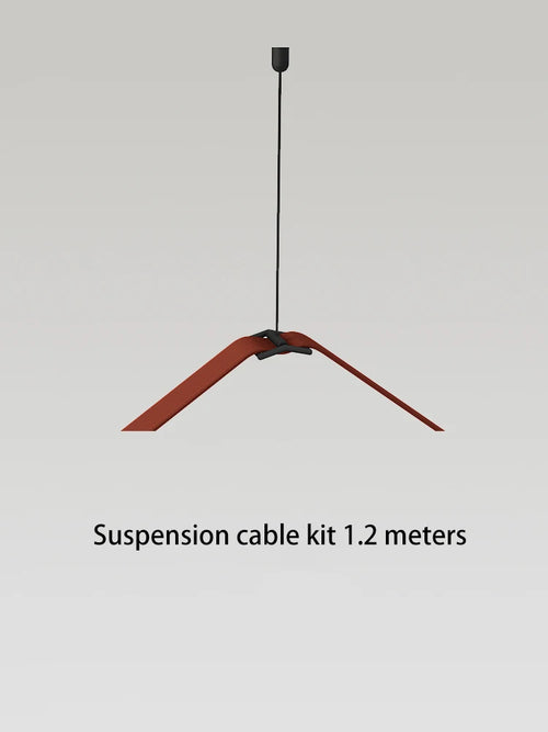 lustre moderne simple led avec bande conductrice lumineuse - vue 26 sur 27