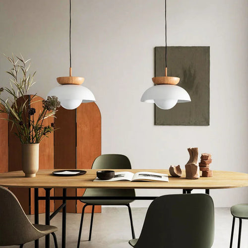 suspension style américain en métal et bois pour restaurant - vue 5 sur 7