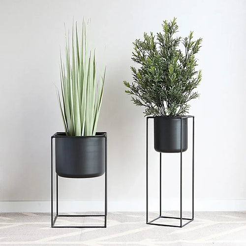 support de plantes nordique en fer forgé pour décoration intérieure et extérieure - vue 6 sur 12