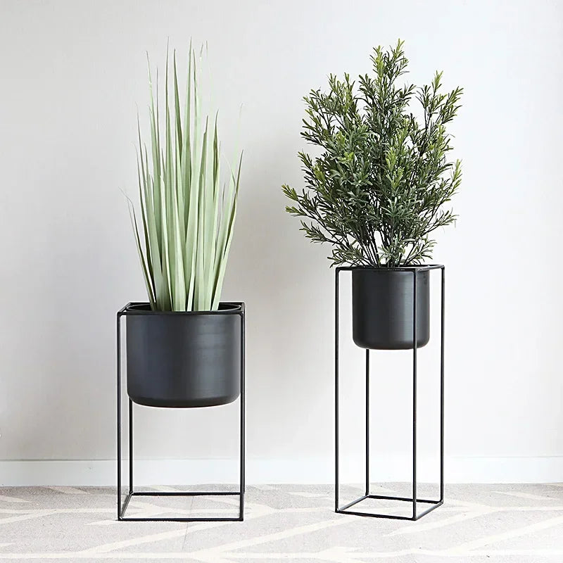 support de plantes nordique en fer forgé pour décoration intérieure et extérieure - vue 5 sur 12