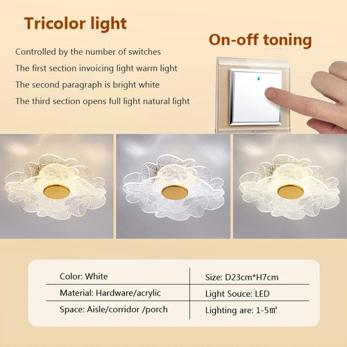 plafonnier led moderne en acrylique pour décoration intérieure - vue 12 sur 18