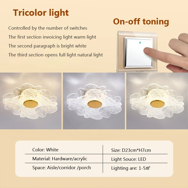 plafonnier led moderne en acrylique pour décoration intérieure - vue 11 sur 18