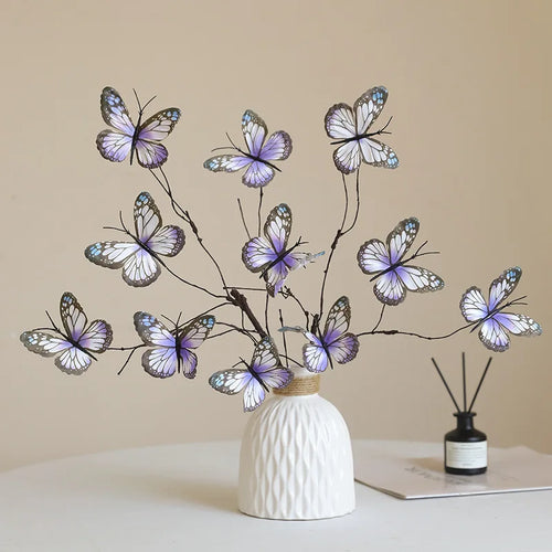 branche de fleur de papillon artificielle pour décoration créative et mariage - vue 3 sur 10