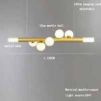 lustre luxueux en marbre véritable post-moderne pour bar