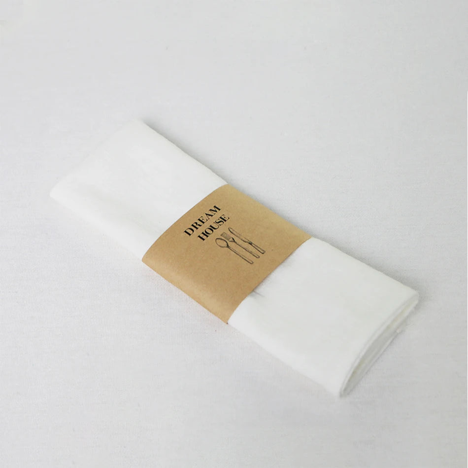 Serviette de table coton lin style moderne réutilisable