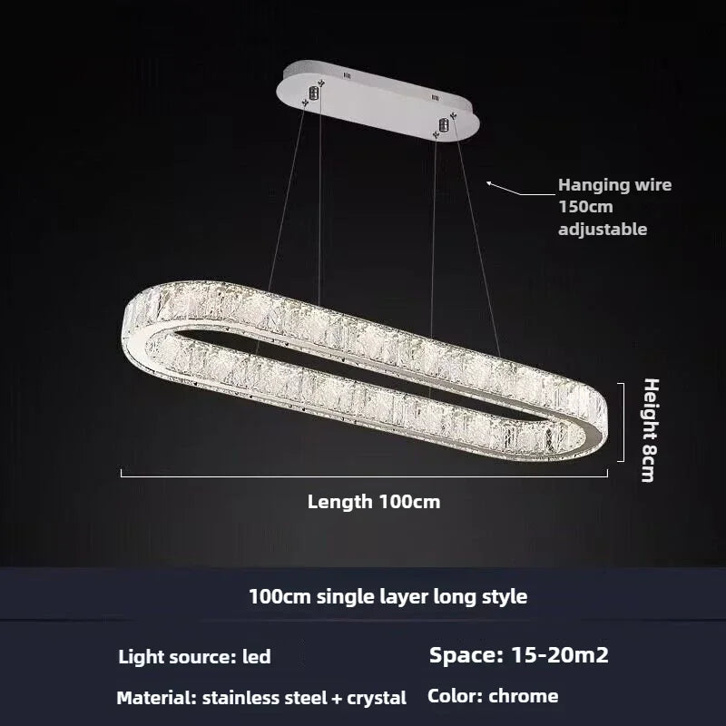 lustre moderne en cristal pour un éclairage élégant - vue 12 sur 12