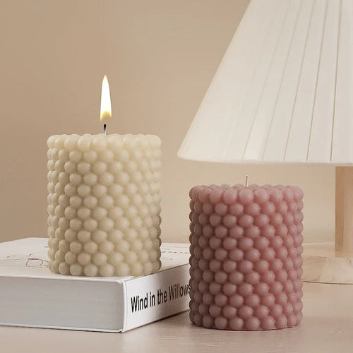 moule à bougie silicone 3D forme ronde et cylindrique pour aromathérapie - vue 4 sur 6