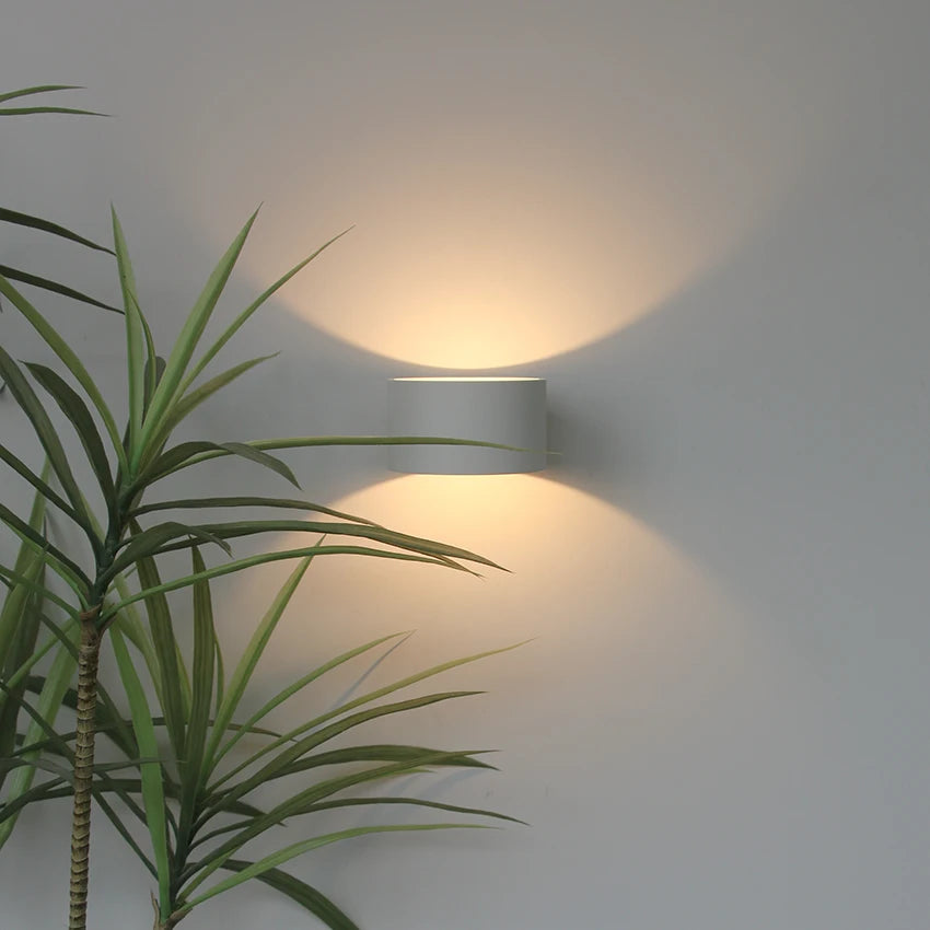 led applique murale rond aluminium ac90-260v - vue 3 sur 8
