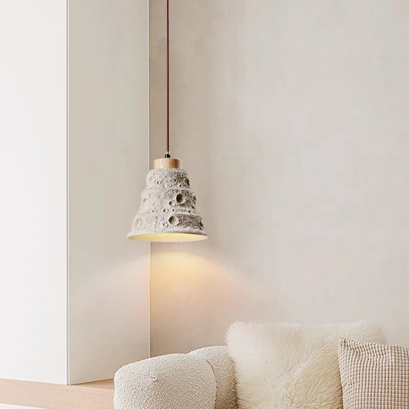 lustre en ciment micro-vent style rustique pour restaurant et bar - vue 6 sur 8