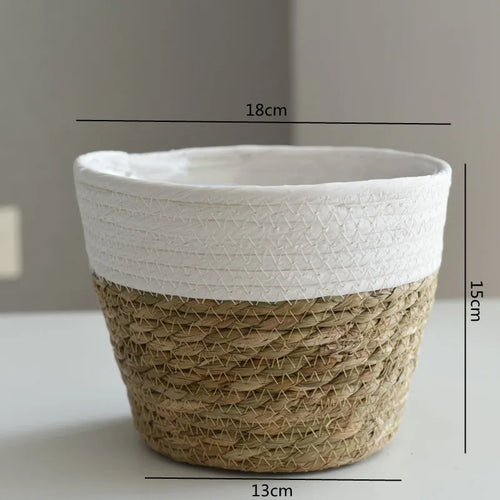 panier en paille pour plantes d'intérieur et d'extérieur - vue 22 sur 28
