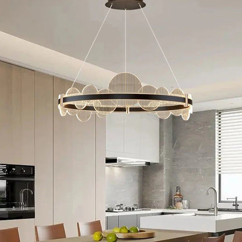lustre acrylique avec télécommande et intensité réglable pour divers espaces - vue 4 sur 11
