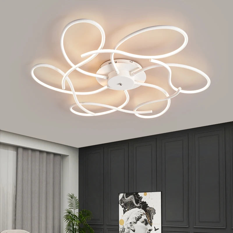 Gleam Modern LED Chandelier For Home Living Room Decoration, Bedroom Home Decoration, Ceiling Chandelier For Smart Home - vue 4 sur 10