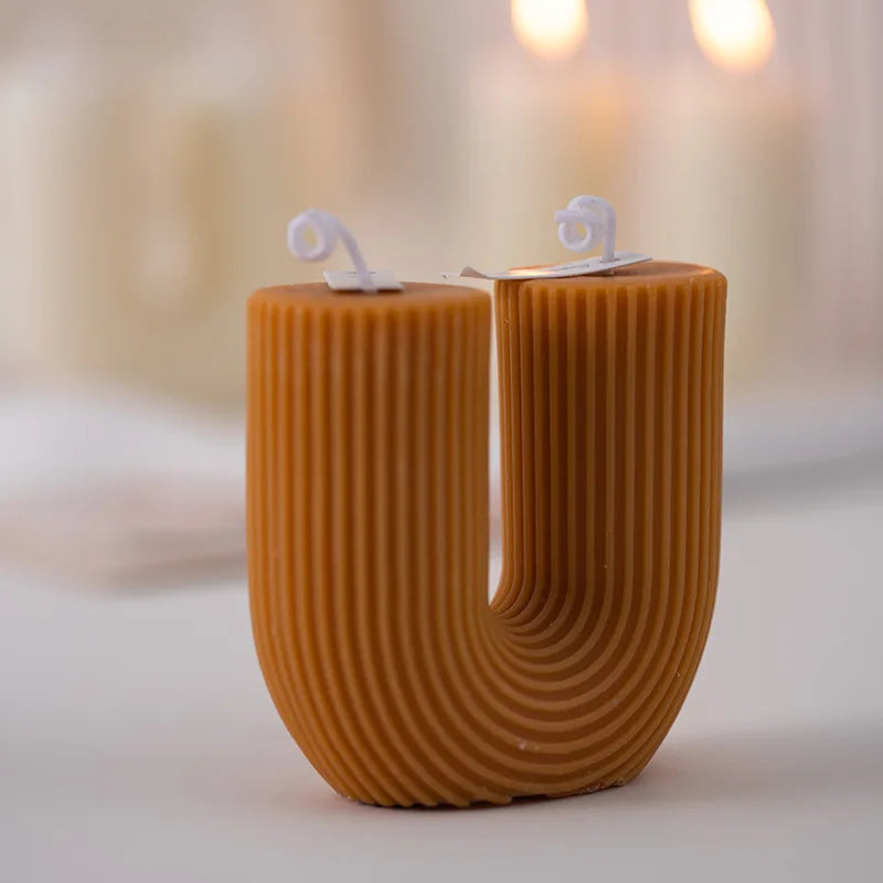 bougies parfumées en forme de u lot de cadeaux pour invités décoratives - vue 2 sur 10